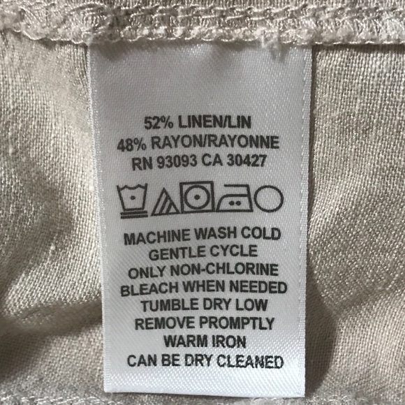 Nic+Zoe wide leg linen pants size 8 - Picture 6 of 6